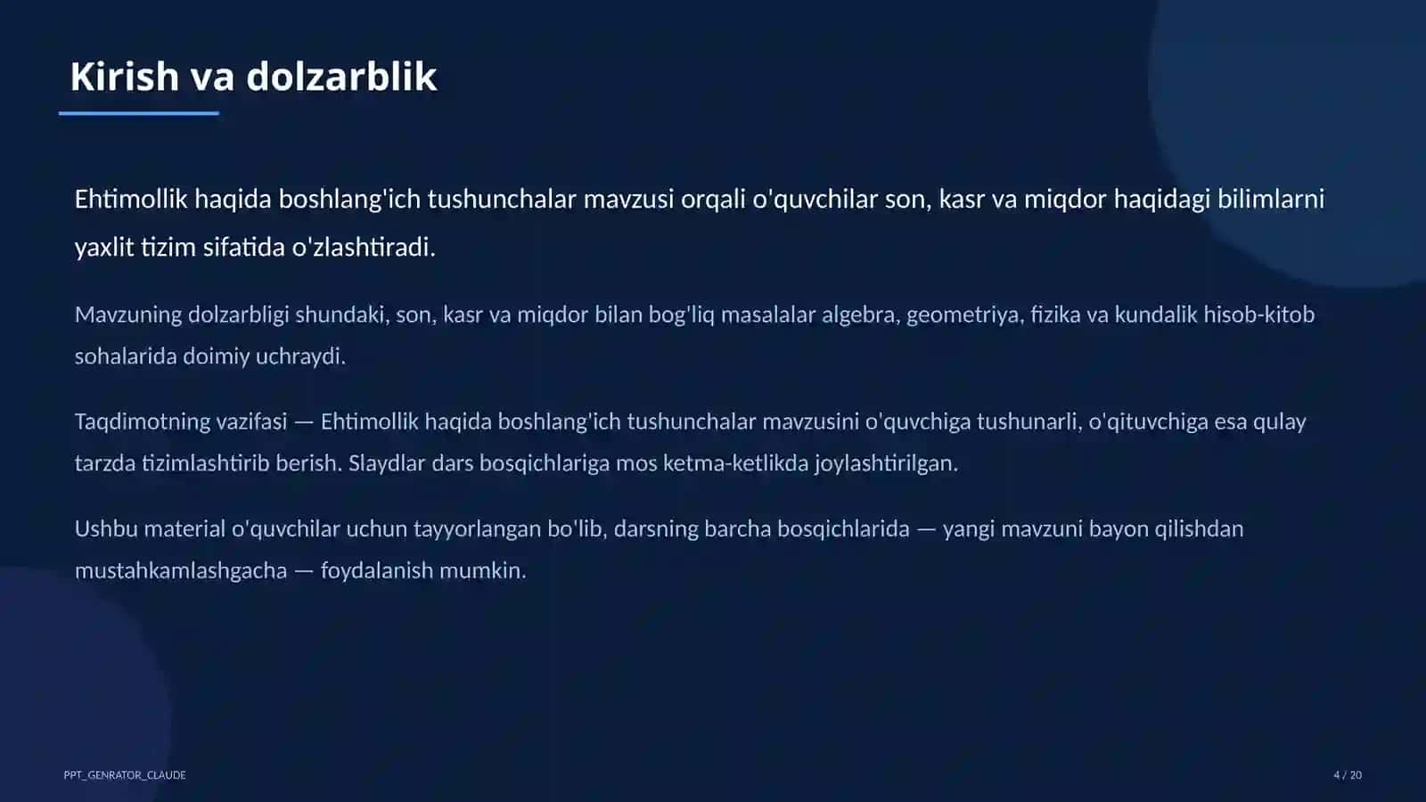 Ehtimollik haqida boshlang'ich tushunchalar (6-sinf) 4