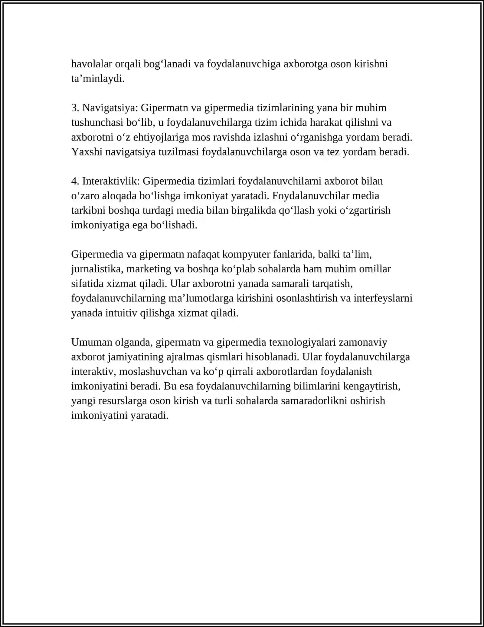 GIPERMATN VA GIPERMEDIA TUSHUNCHALARI VA ULARNING QO'LLANILISHI 4
