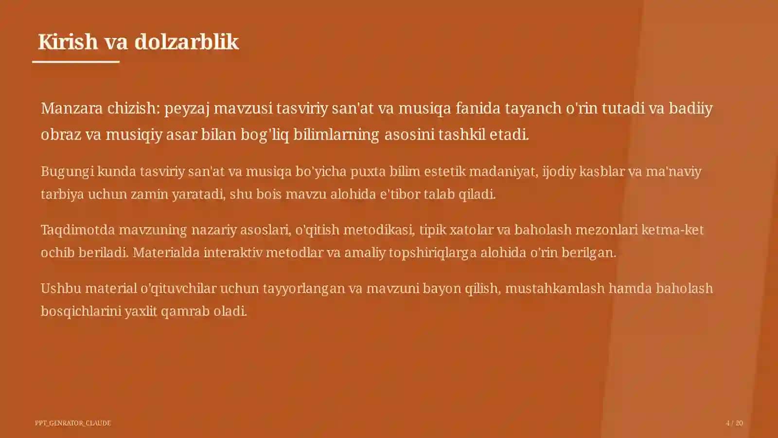 Manzara chizish: peyzaj (3-sinf) 4