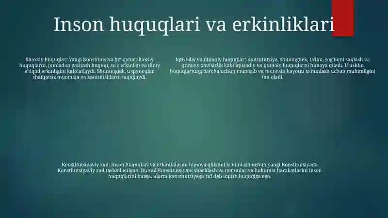 O'Zbeksitonning Yangi Konstitutsiyasiyasi 4