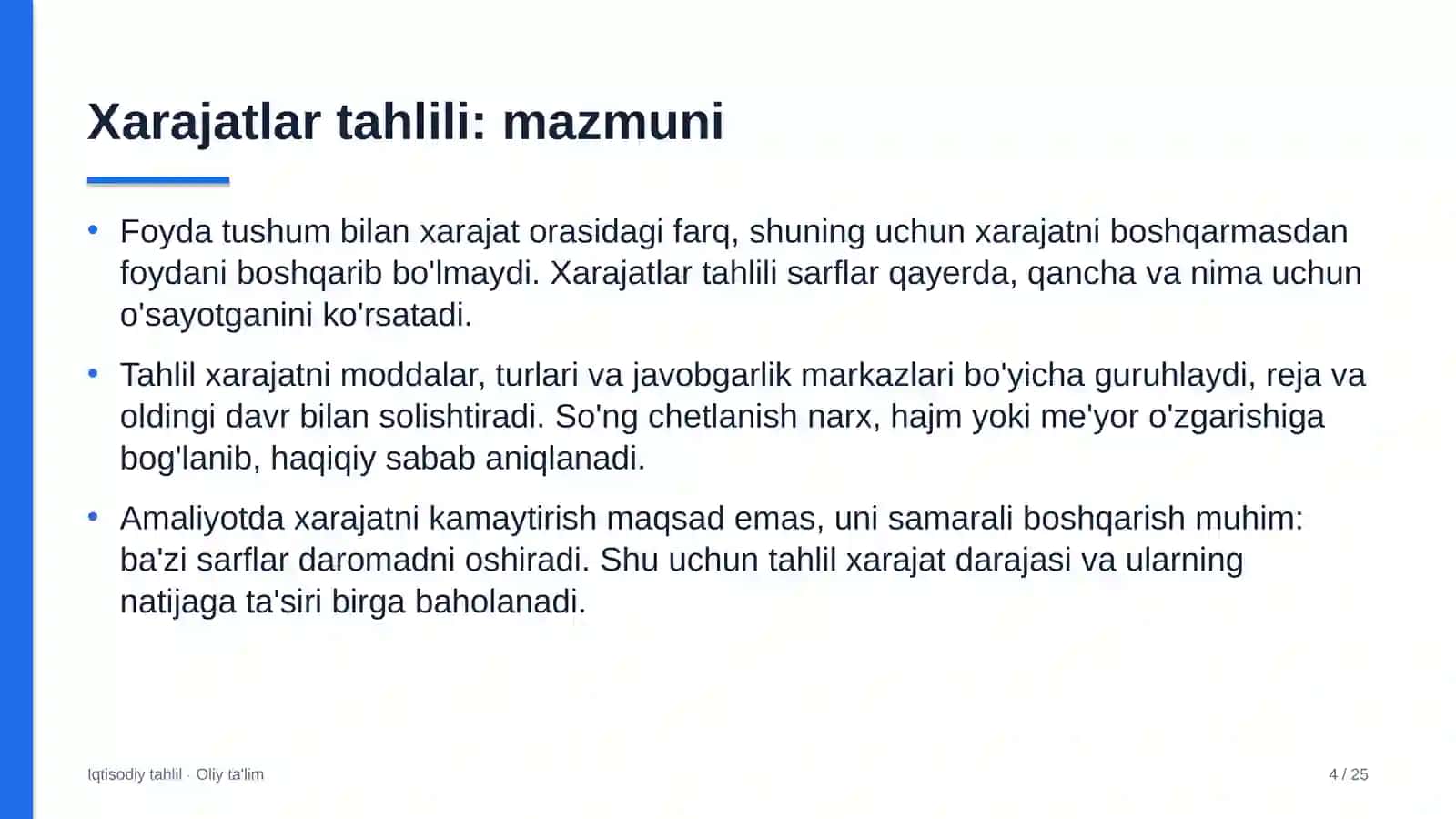 ulgurji savdoda xarajatlar tahlili 8469 4