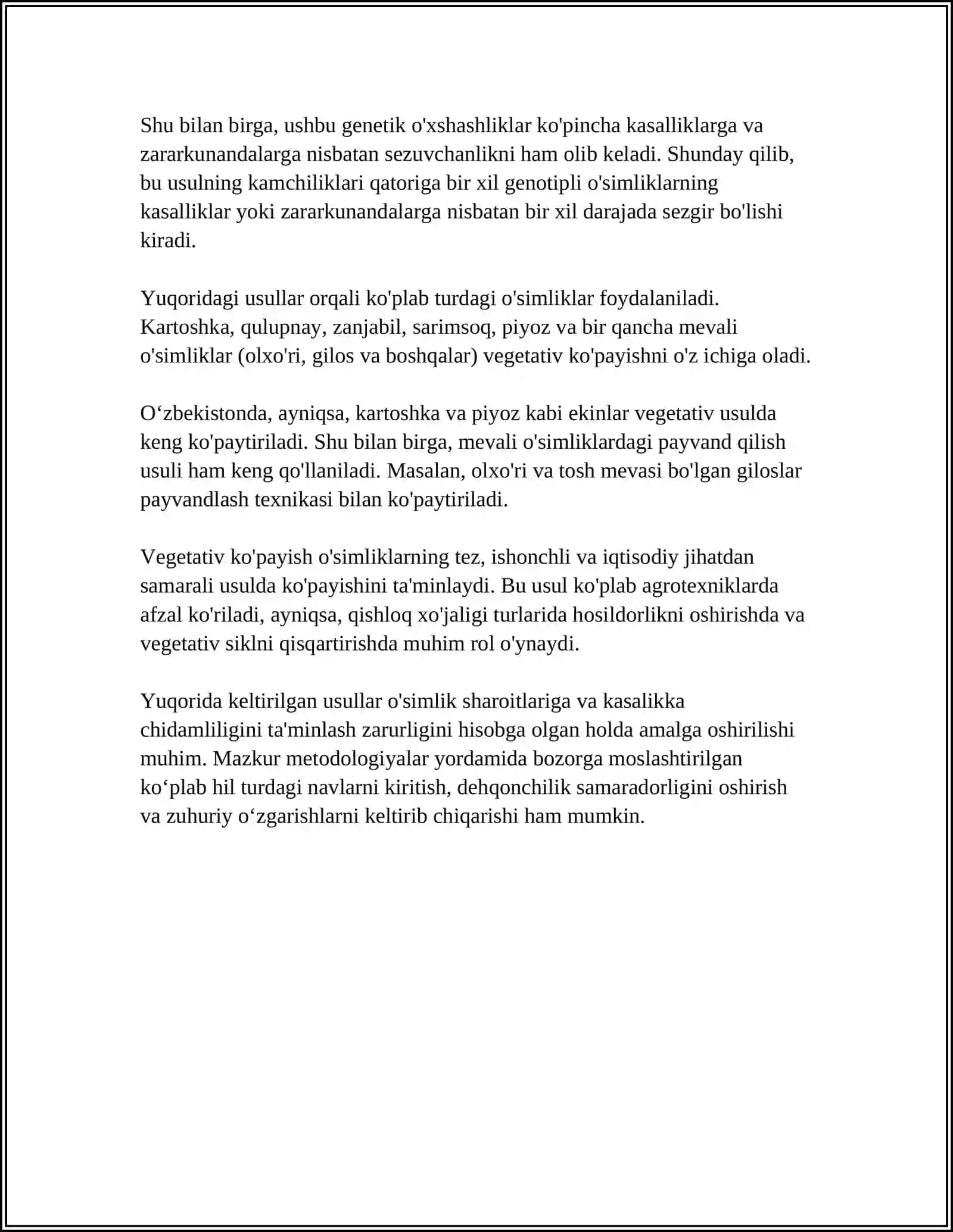 Oʻsimliklarning Qayta Tiklanishi va Koʻpayishi 4