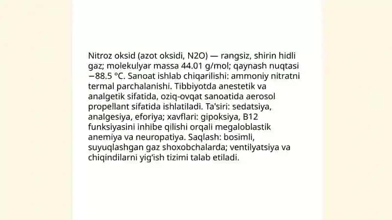 Tibbiy kislorod (O2) 4