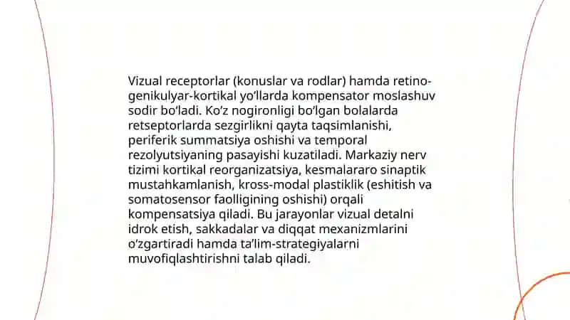 Koʻrishda nuqsoni boʻlgan bolalarning fiziologik va psixologik oʻziga xos xususiyatlari 4