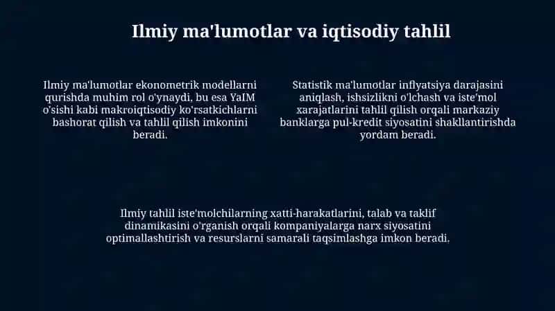 Iqtisodiy tizimlar va ilmiy malumotlar va bozor iqtisodiyotining mohiyati 4