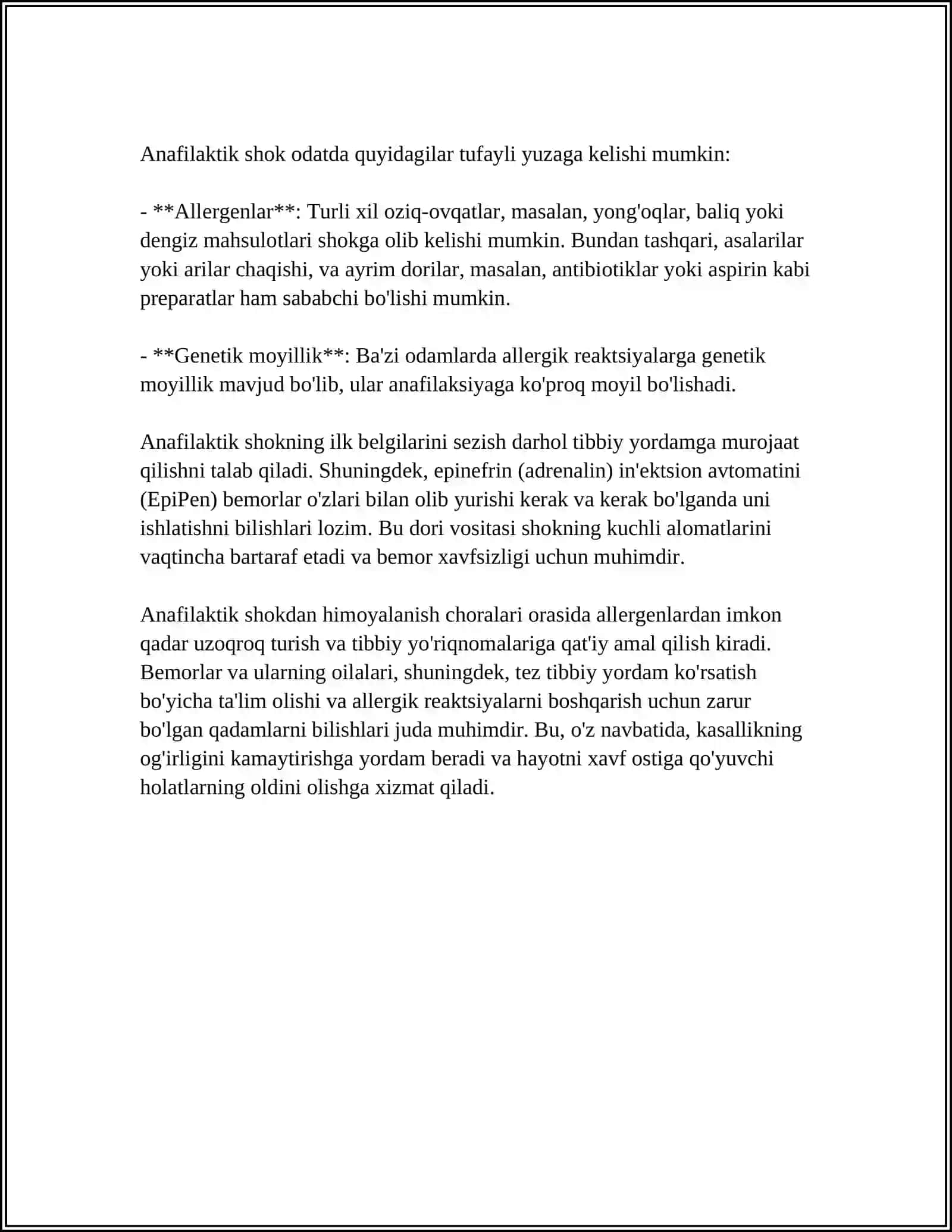 STOMATOLOGIYADA ANAFILAKTIK SHOK BIRINCHI YORDAM 4