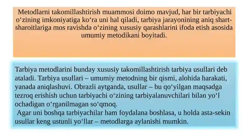 Xalq pedagogikasi tarbiyasi metodlari 4