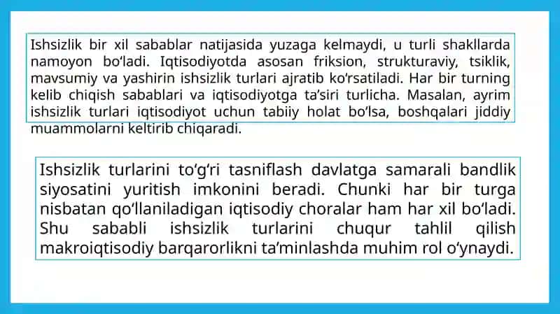 Ishsizlik turlari va ularning makroiqtisodiy oqibatlari 4