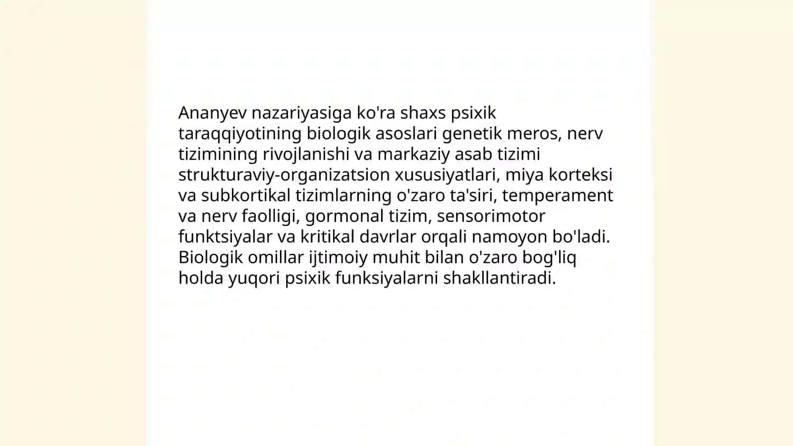 Ananyev nazariyasi boʻyicha shaxs psixik taraqqiyoti 4
