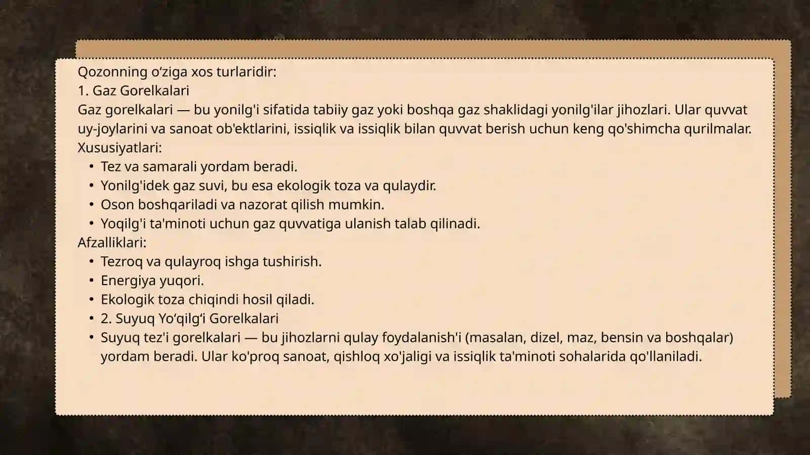 GARELKA MOSLAMALARINI XARAKTERISTIKASINI BAYON QILISH 4