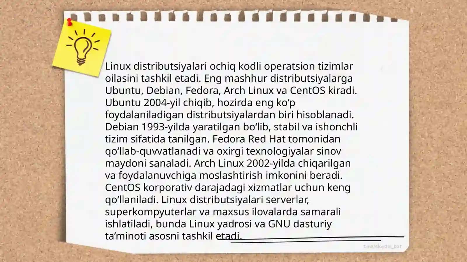 Linux operatsion tizimi bilan ishlash 4