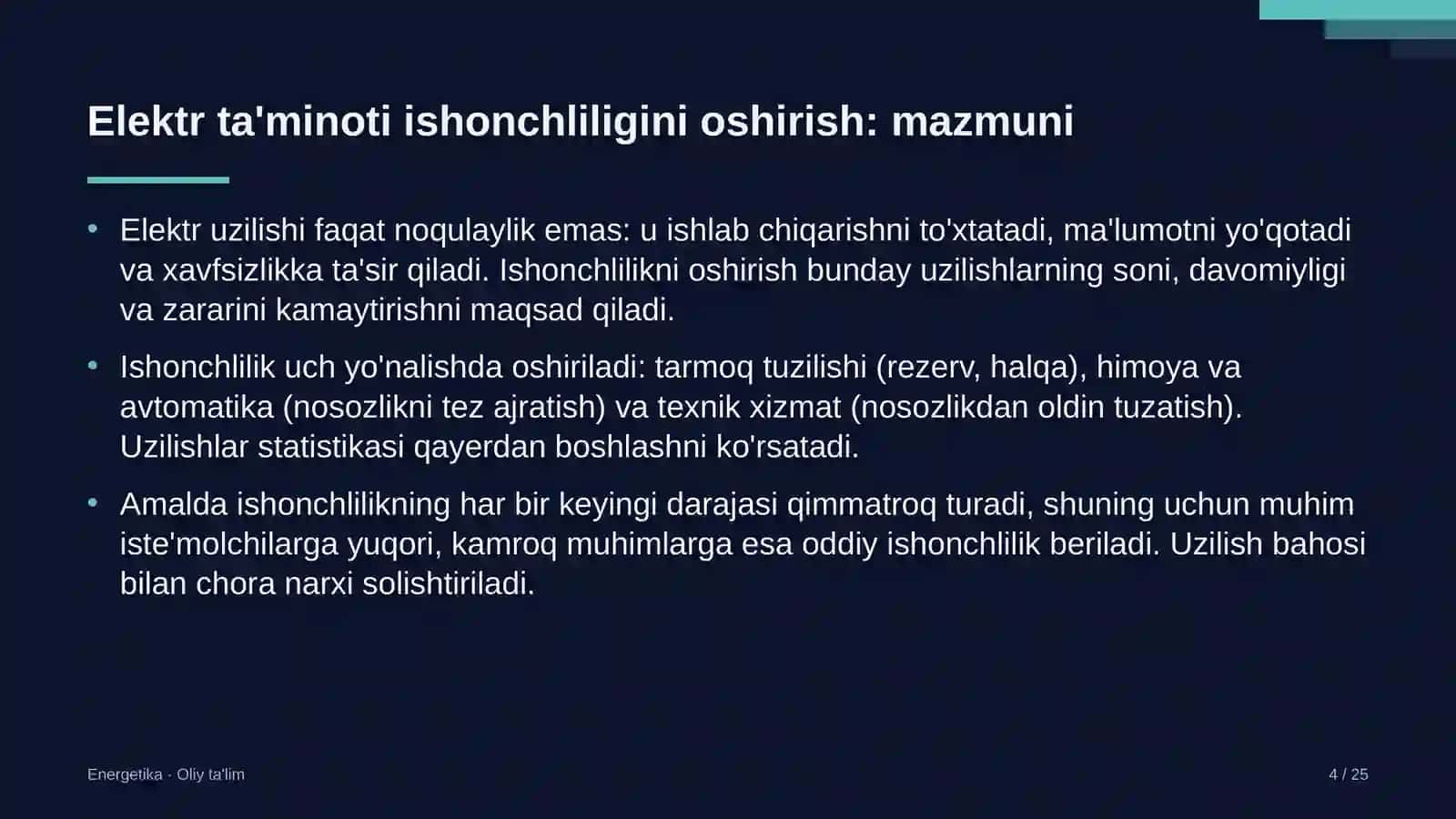 yuqumli kasalliklar shifoxonalarida elektr ta'minoti ishonchliligini oshirish 9766 4