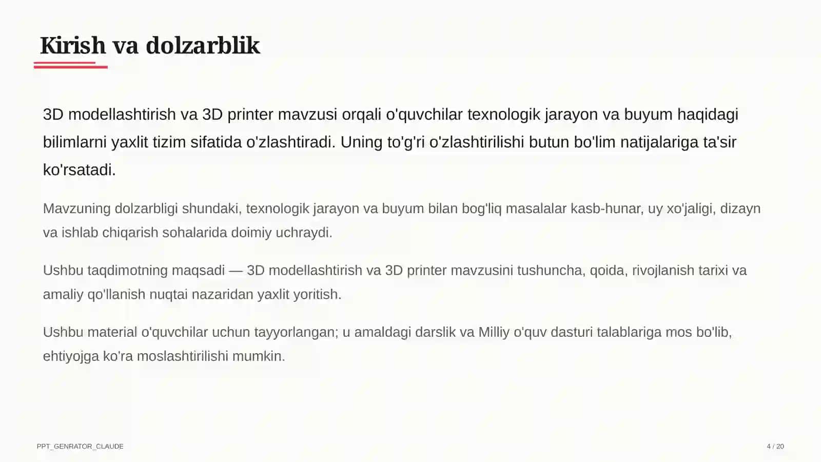 3D modellashtirish va 3D printer (10-sinf) 4