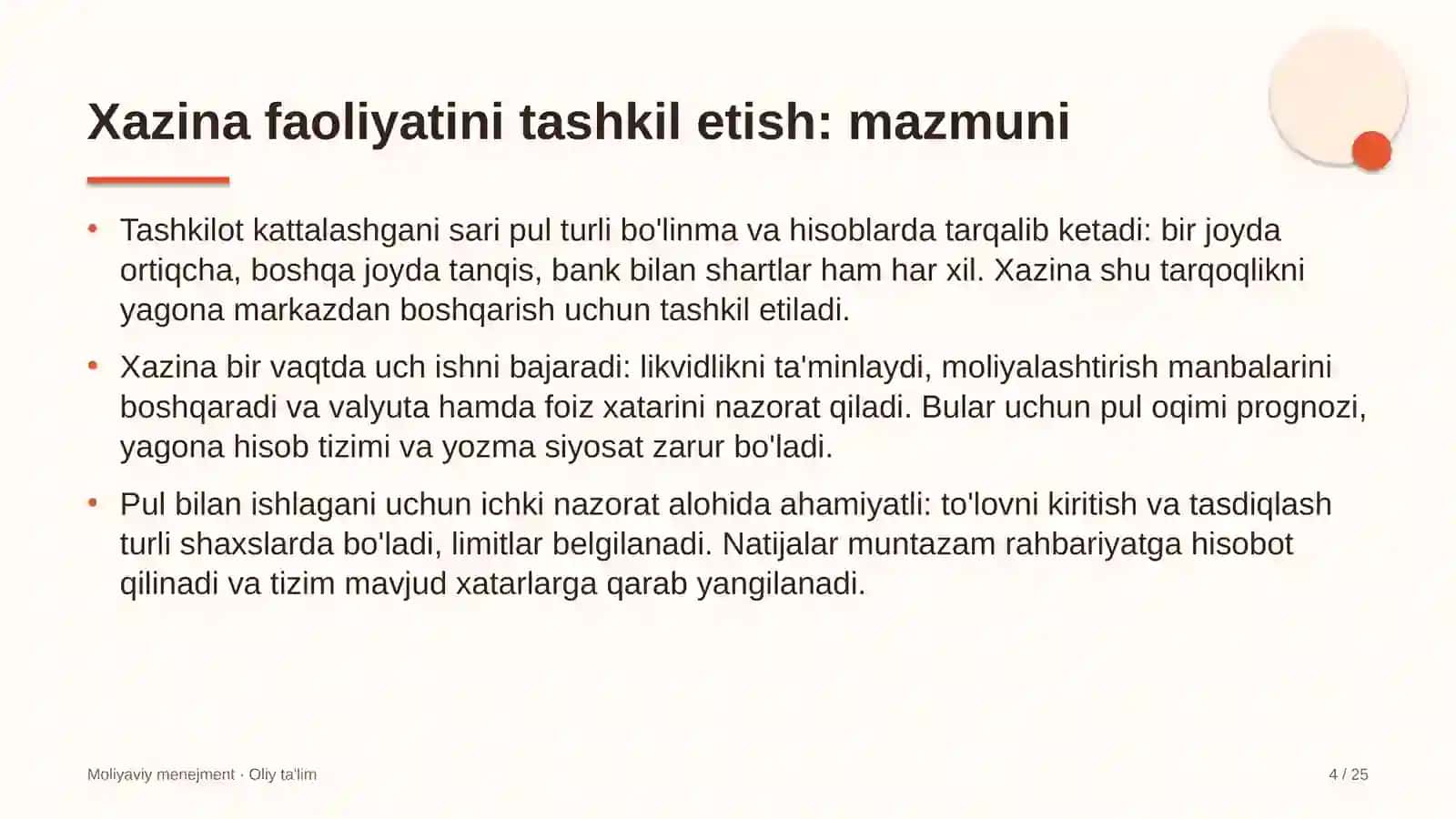 Lalmikor dehqonchilikda xazina faoliyatini tashkil etish 4