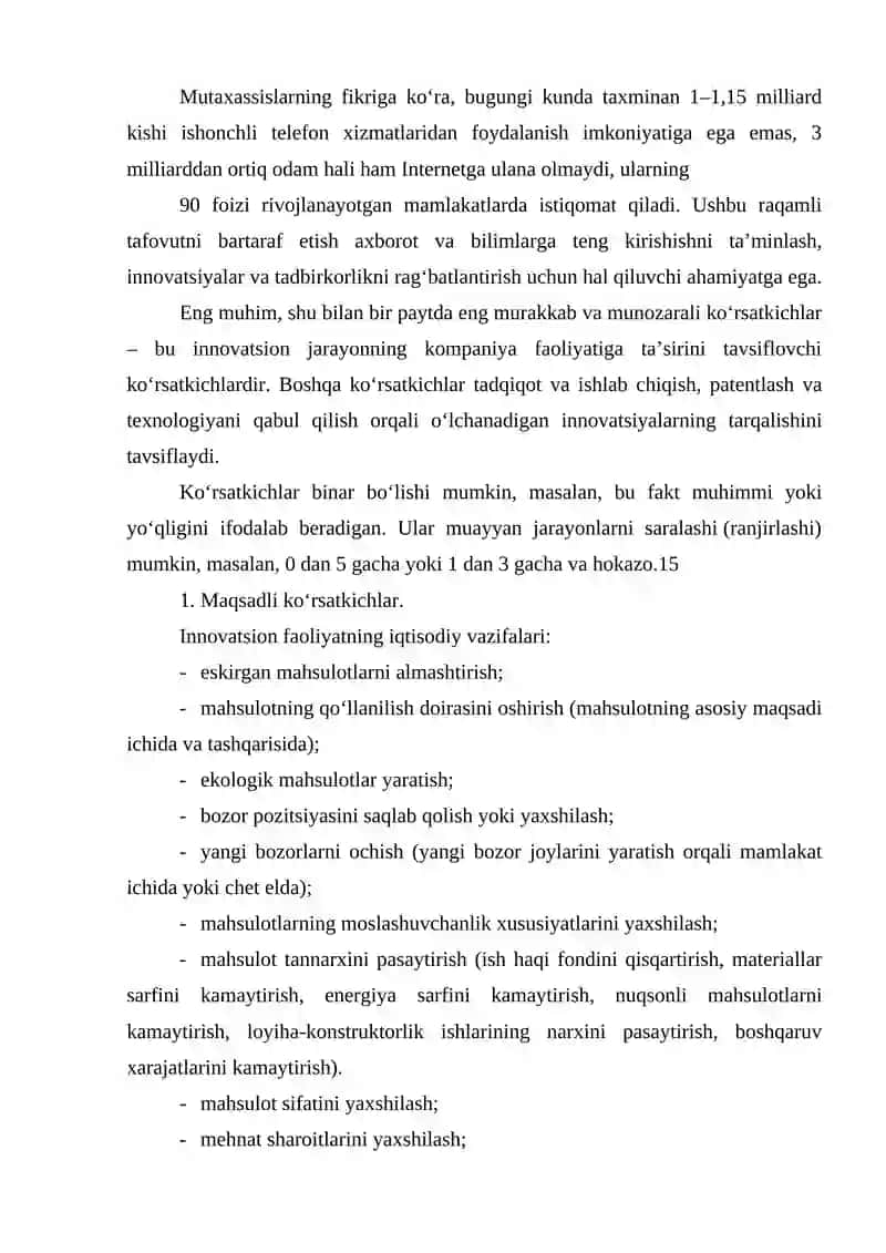 INNOVATSION RIVOJLANISHNING INDIKATORLARI 4