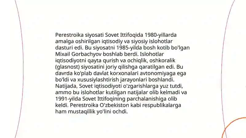 Sovet Ittifoqida islohotlar va inqirozi.Imperiyaning tugatilishi 4