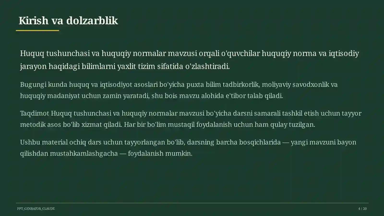 Huquq tushunchasi va huquqiy normalar (9-sinf) 4