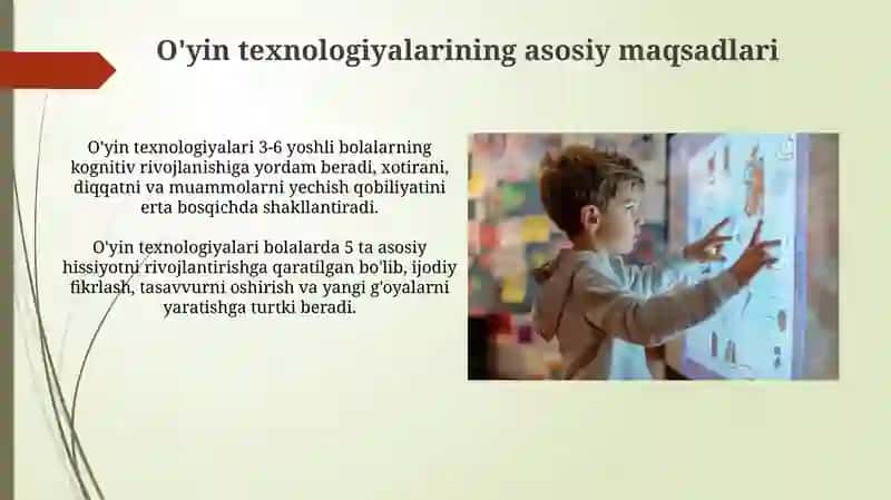 Maktabgacha taʼlim oʻyin texnalogilarining maqsad va vazifalari 4