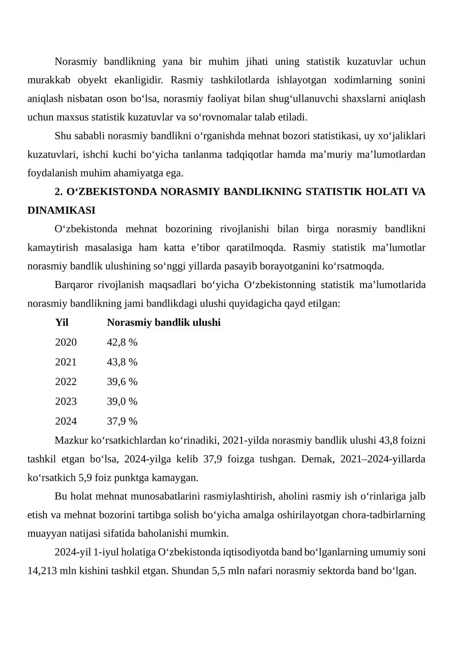 OMMAVIY AXBOROT VOSITALARIDA STATISTIK MA’LUMOTLAR ASOSIDA NORASMIY BANDLIKNING IJTIMOIY PORTRETINI O‘RGANISH 4