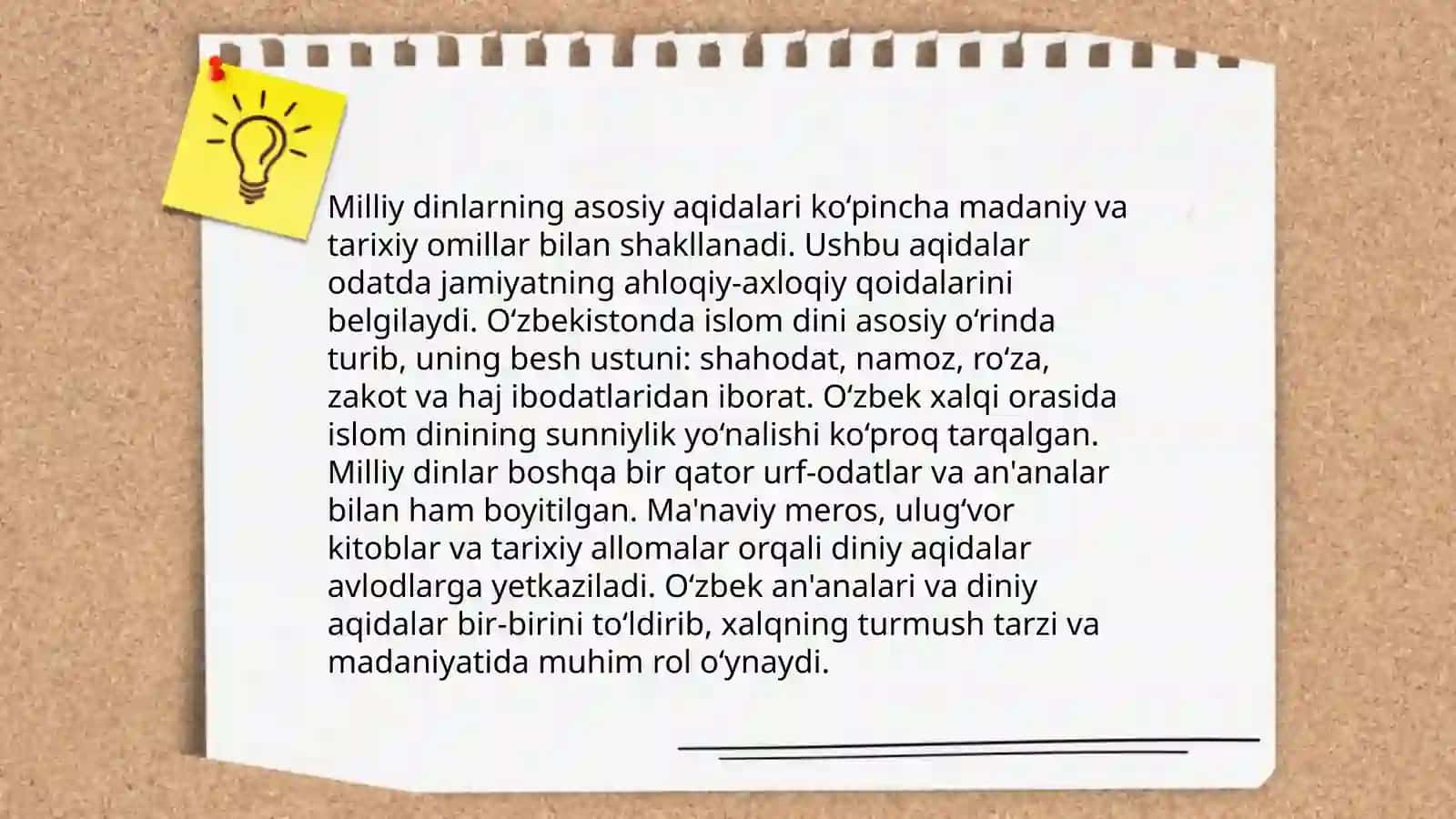 Milliy dinlar 4
