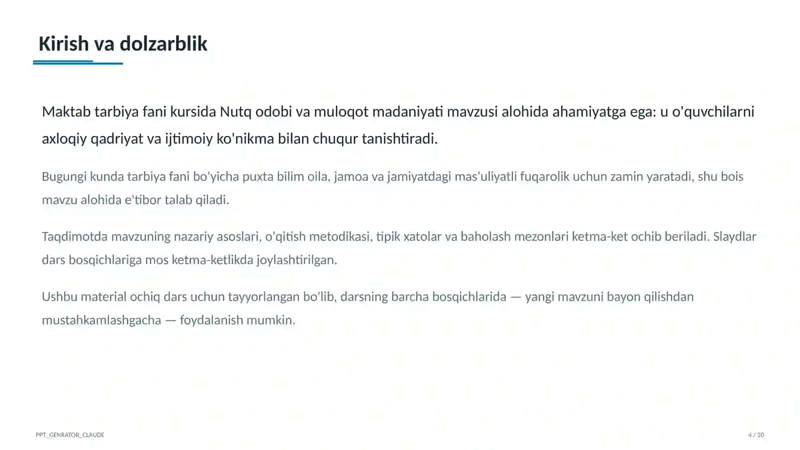Nutq odobi va muloqot madaniyati (8-sinf) 4