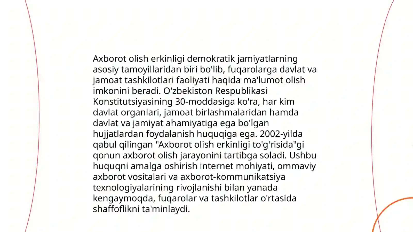Oʻzbekiston respublikasi ommaviy axborot vositalarining faoliyati oʻzgarish va muommolar 4