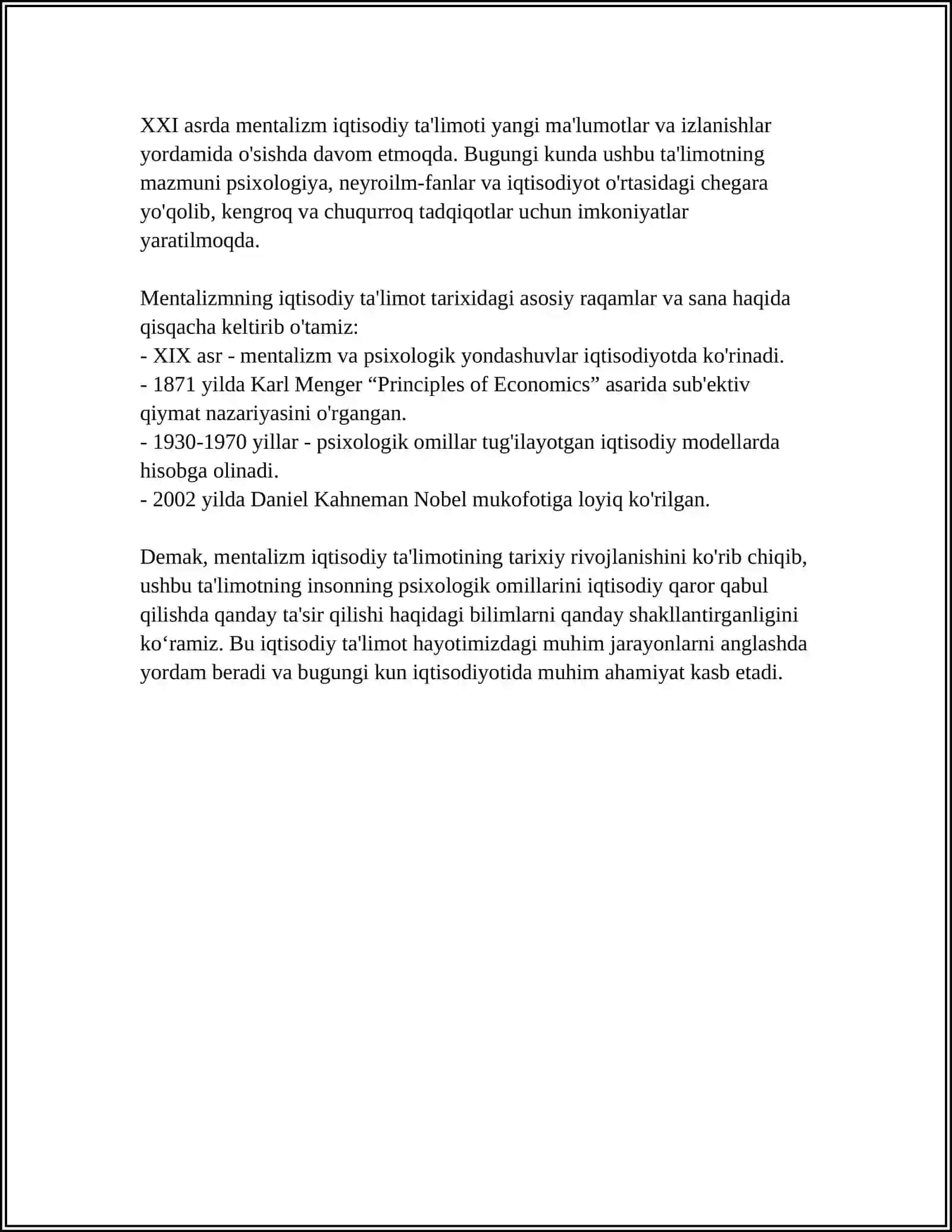 MENTALIZM IQTISODIY TAʼLIMOTINING MOHIYATI VA AHAMIYATI 4