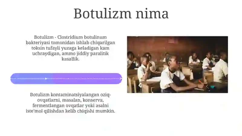Bolalar Va O'Smirlardagi Mavsumiy Kasalliklar: Botulizm 4