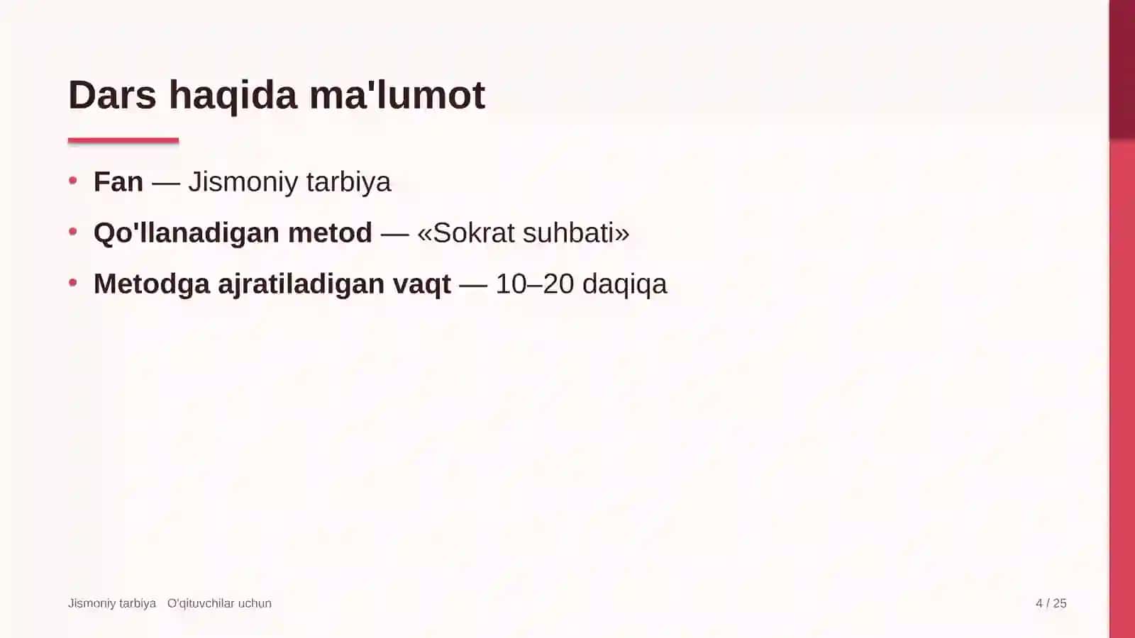 jismoniy tarbiya darslarida sokrat suhbati metodidan foydalanish 7727 4