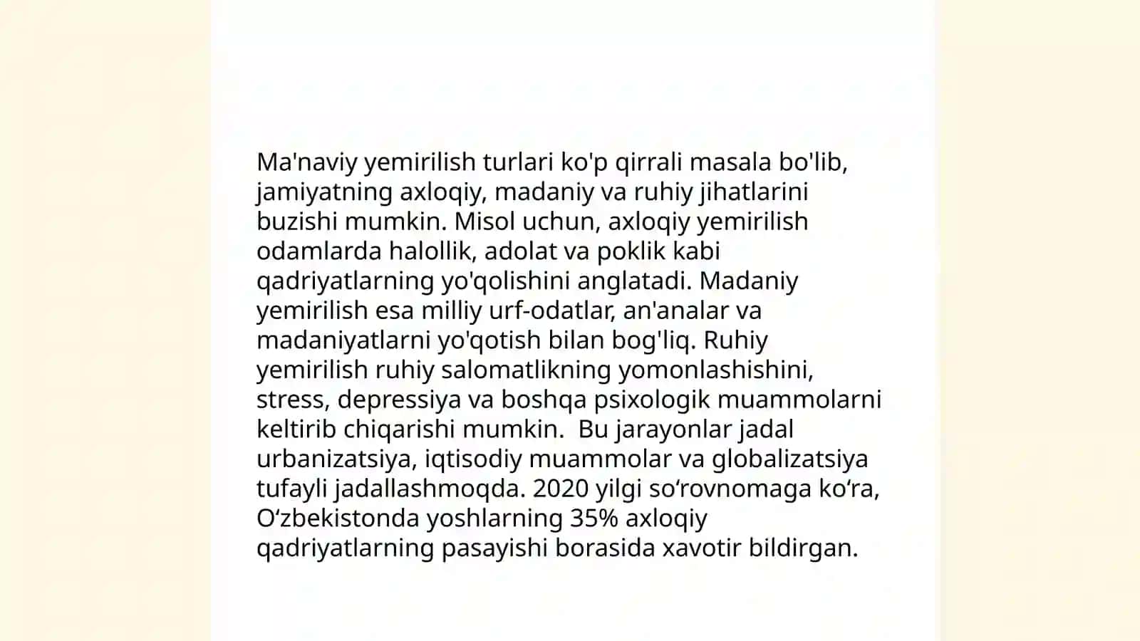 Jismoniy va ma'naviy yemirilishlarning turlari 4