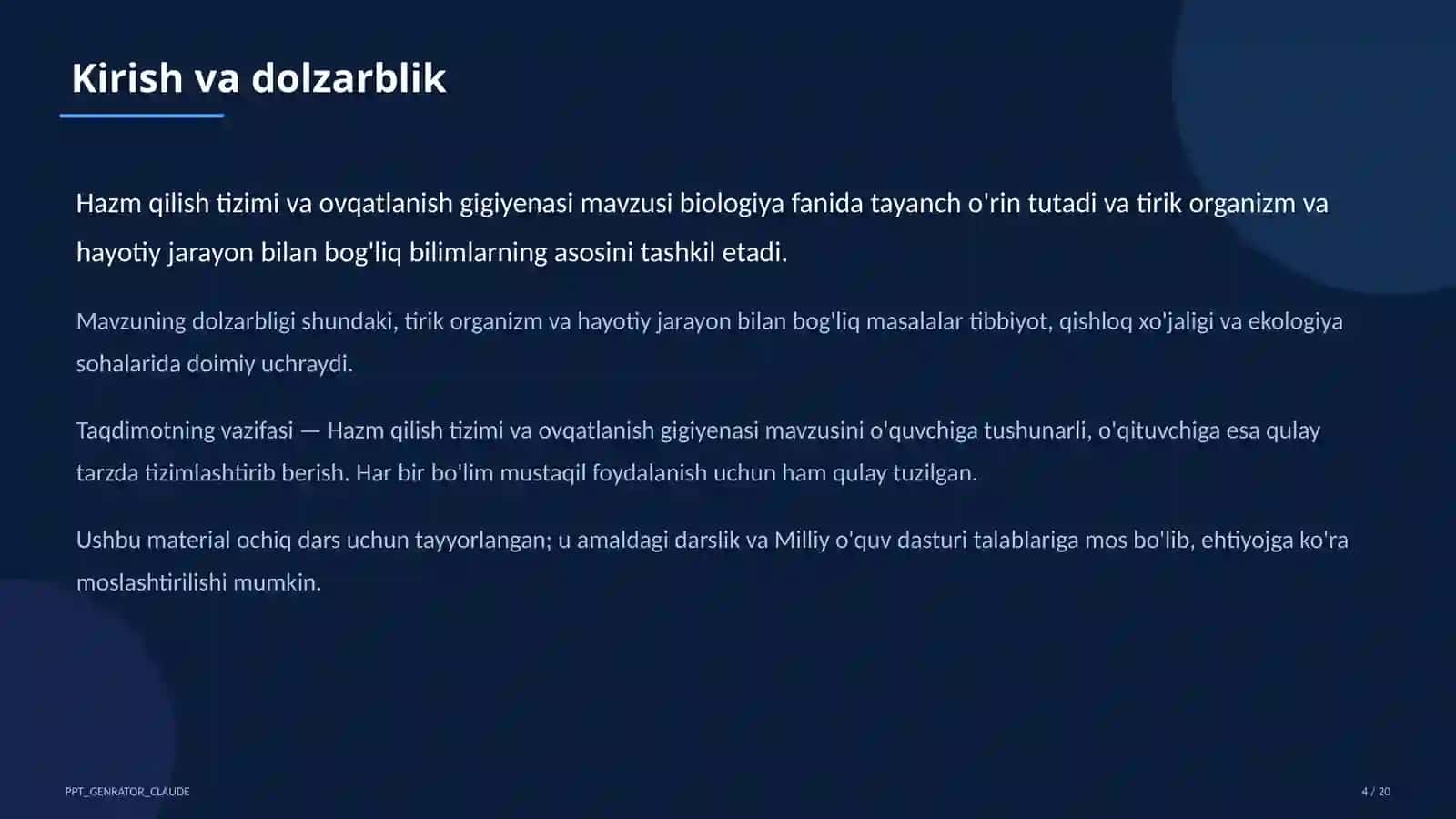 Hazm qilish tizimi va ovqatlanish gigiyenasi (8-sinf) 4