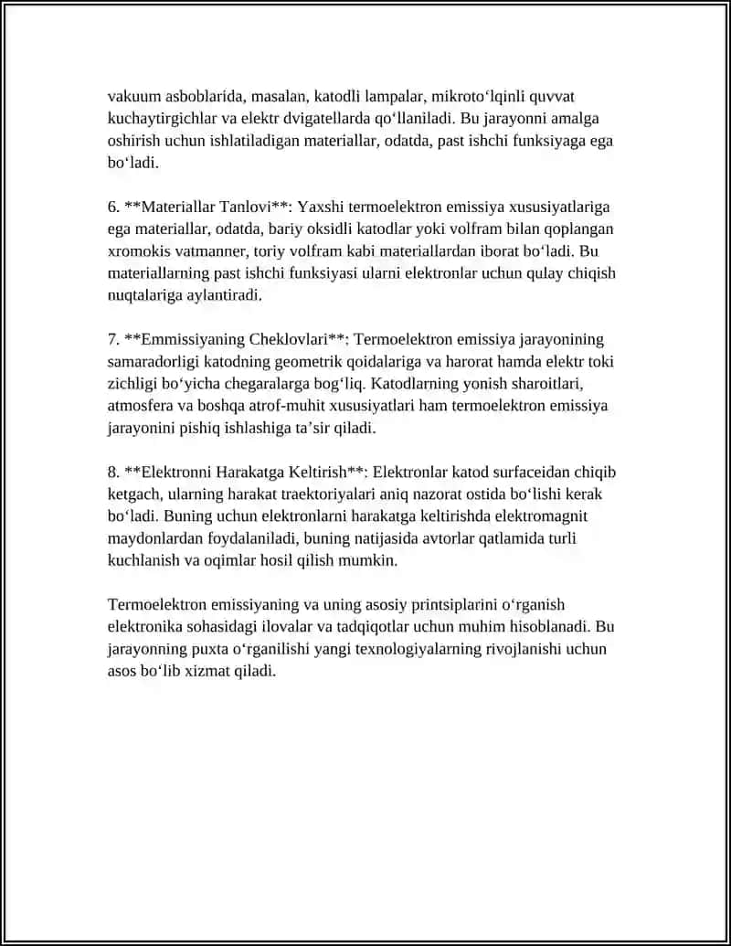 TERMOELEKTRON EMISSIYA 4