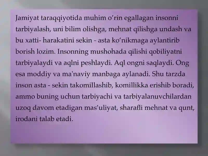 Kuzatish, suhbat, inson faolyatini tahlil qilish pedagogik metodlar sifatida 4