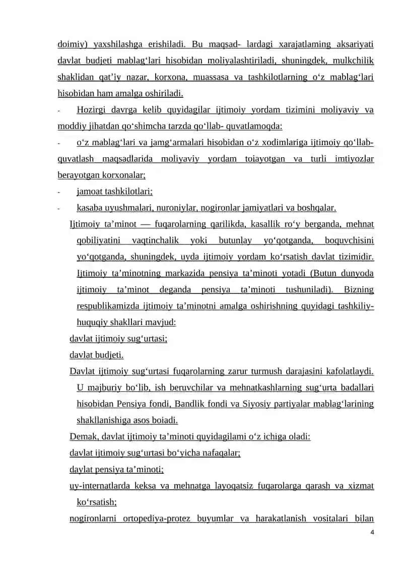 Mustaqillikning dastlabki yillarida ijtimoiy siyosat 4