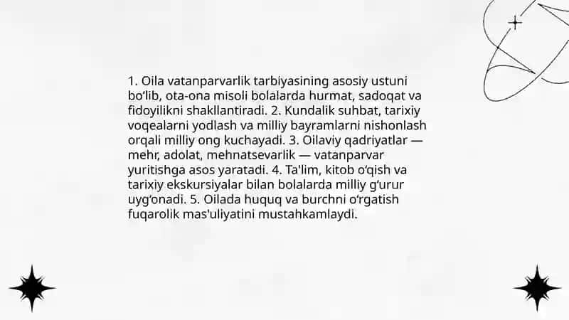 Oila vatan ichra vatan inson huquqlari jamiyat poydevori 4