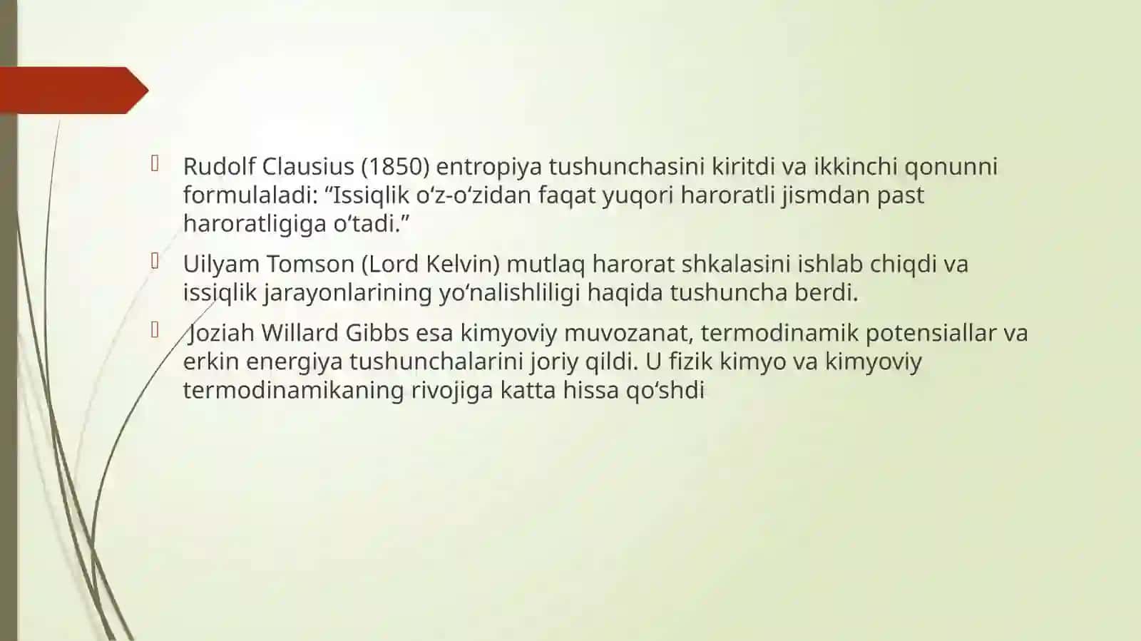 TERMODINAMIKA NING RIVOJLANISHI VA VAZIFALARI 4