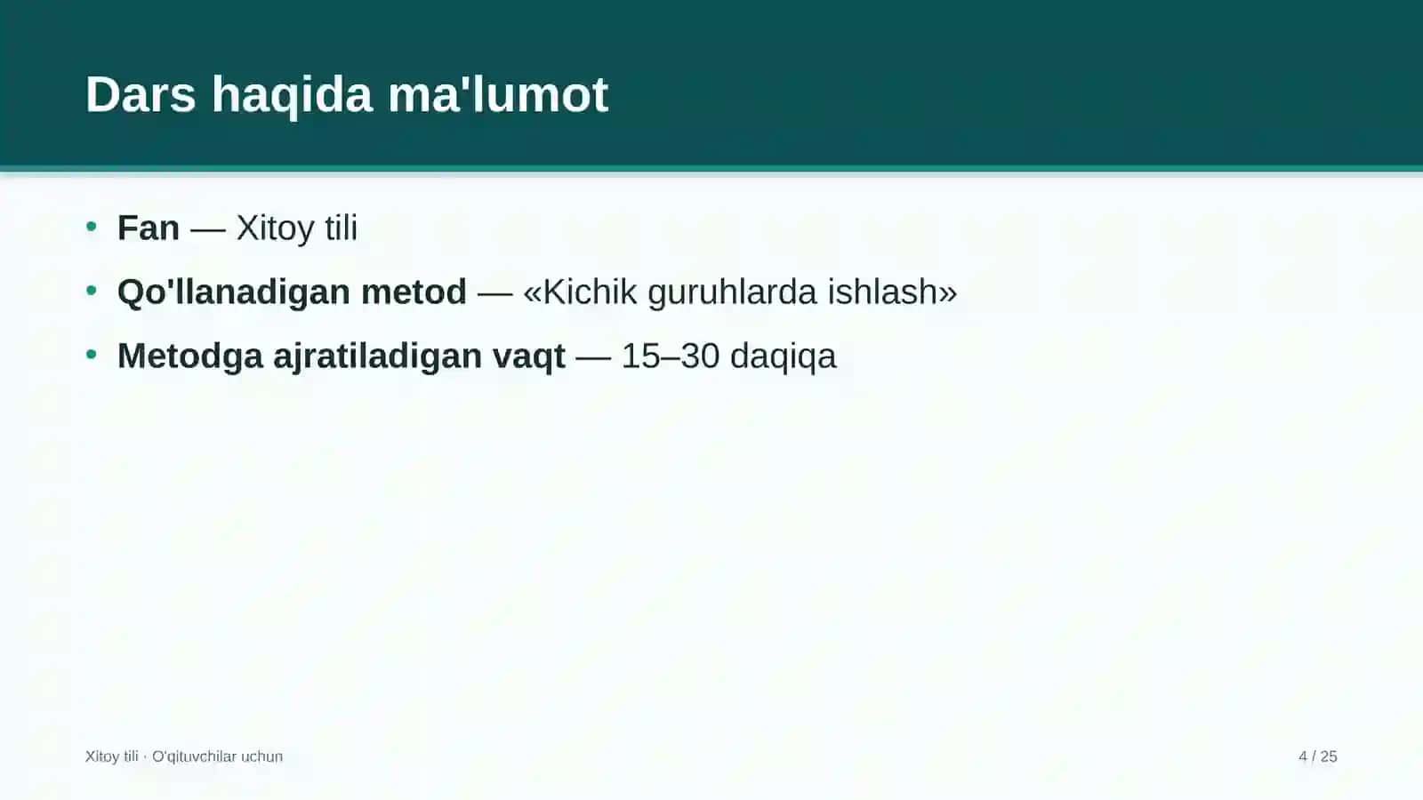 xitoy tili darslarida kichik guruhlarda ishlash metodidan foydalanish 6916 4