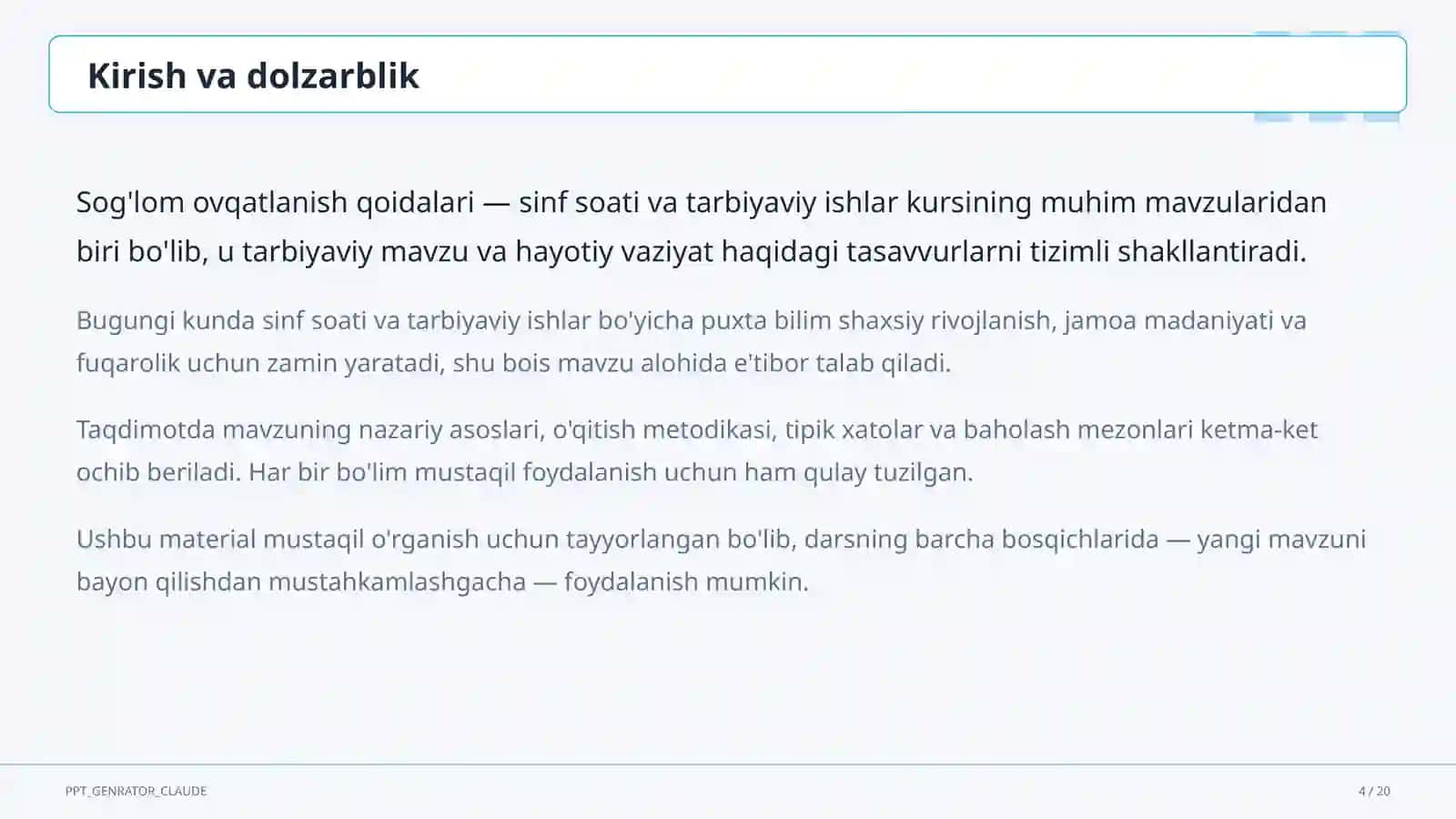 Sog'lom ovqatlanish qoidalari 4