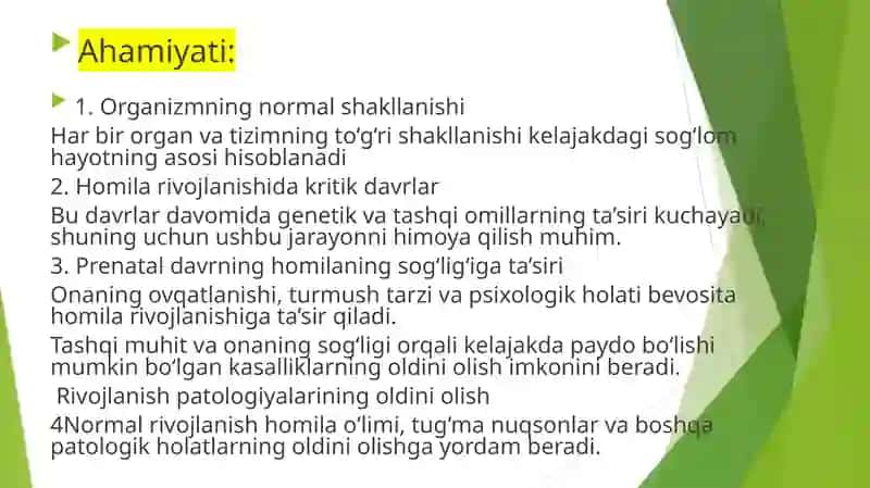 ONAQORNIDA RIVOJLANISH PATALOGIYASI 4