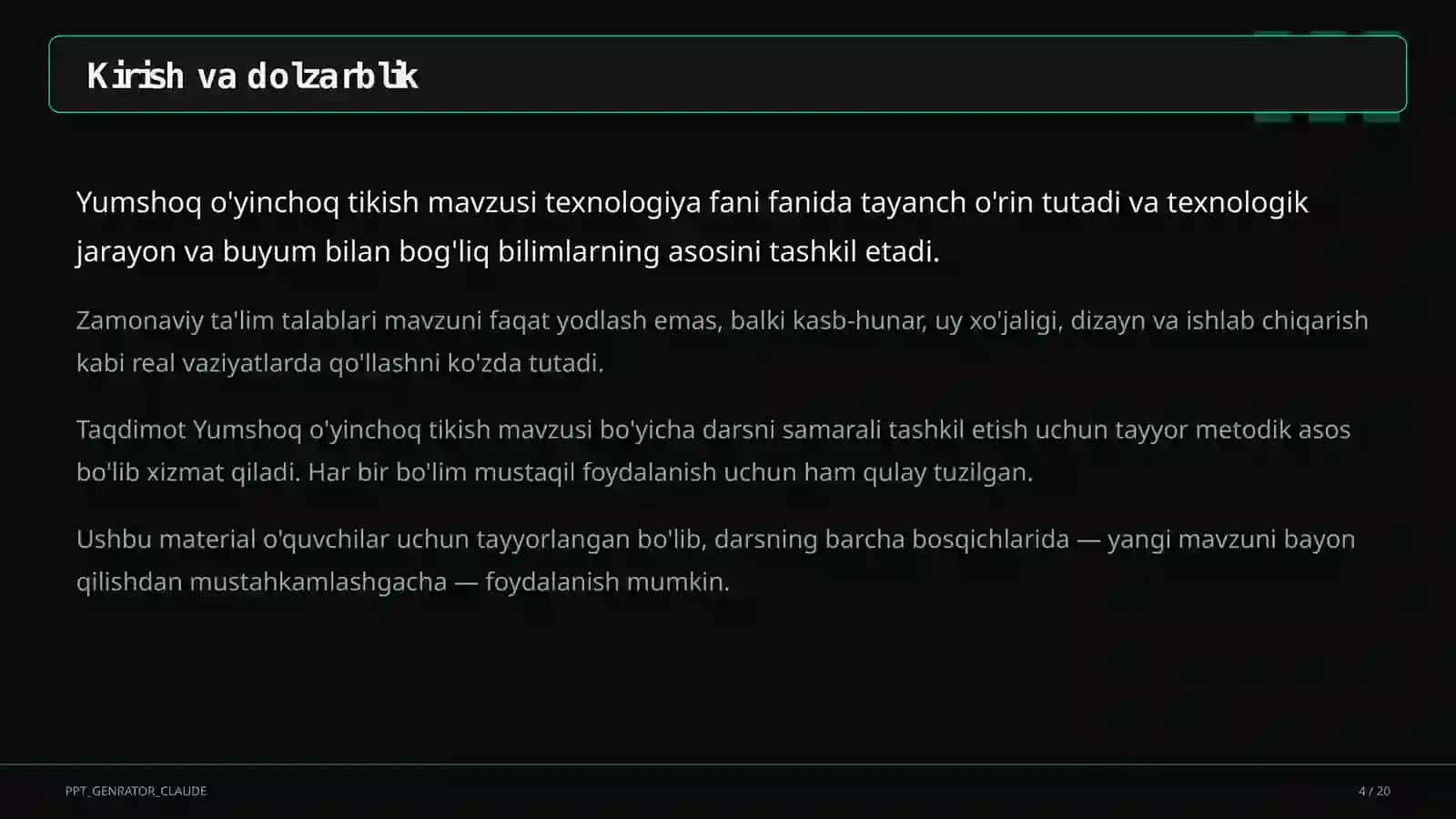 Maqsad va natijalar 4