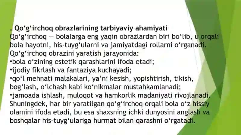 QO‘G‘IRCHOQ OBRAZLARI ORQALI IJODIY QO‘LLAR MEHNATINI RIVOJLANTIRISH 4