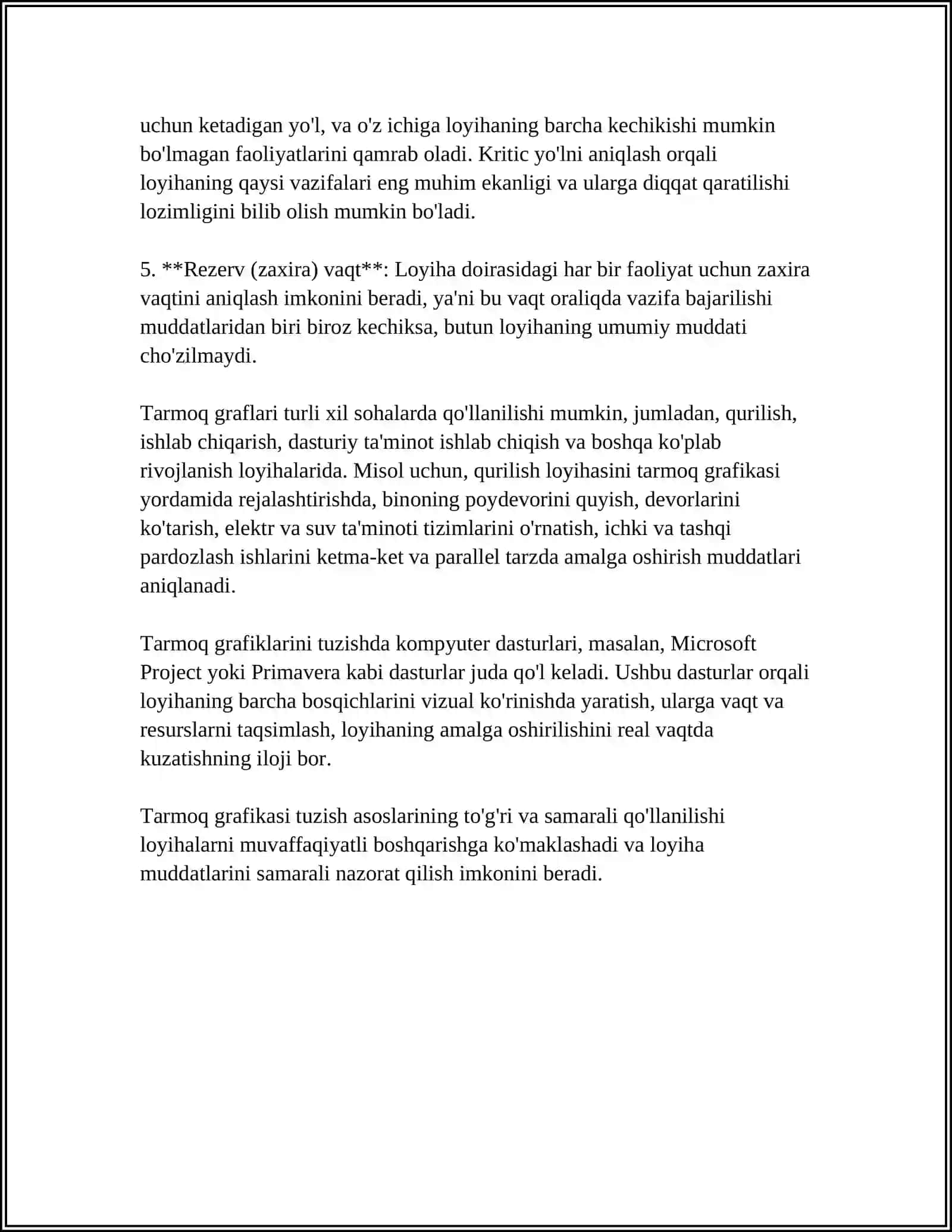TARMOQ GRAFIGINI TUZISH QOIDALARI VA PARAMETRLARI 4