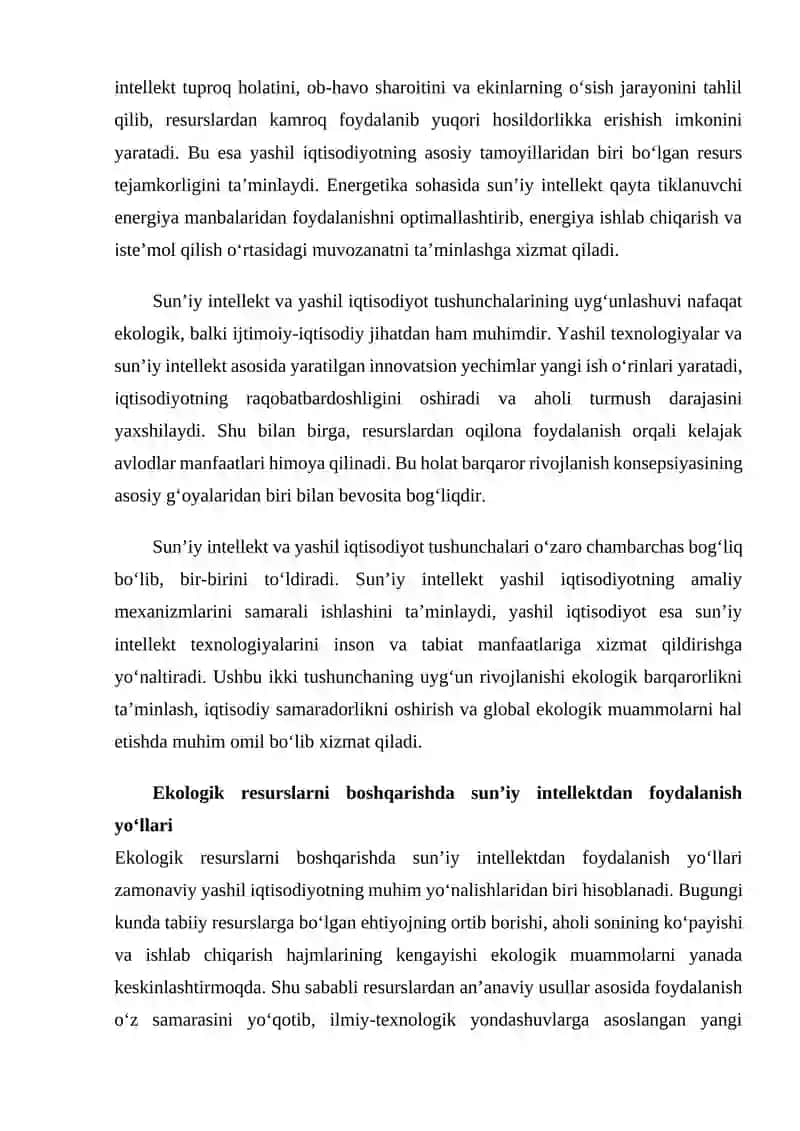 Sun’iy intellekt yordamida ekologik resurslarni boshqarish 4