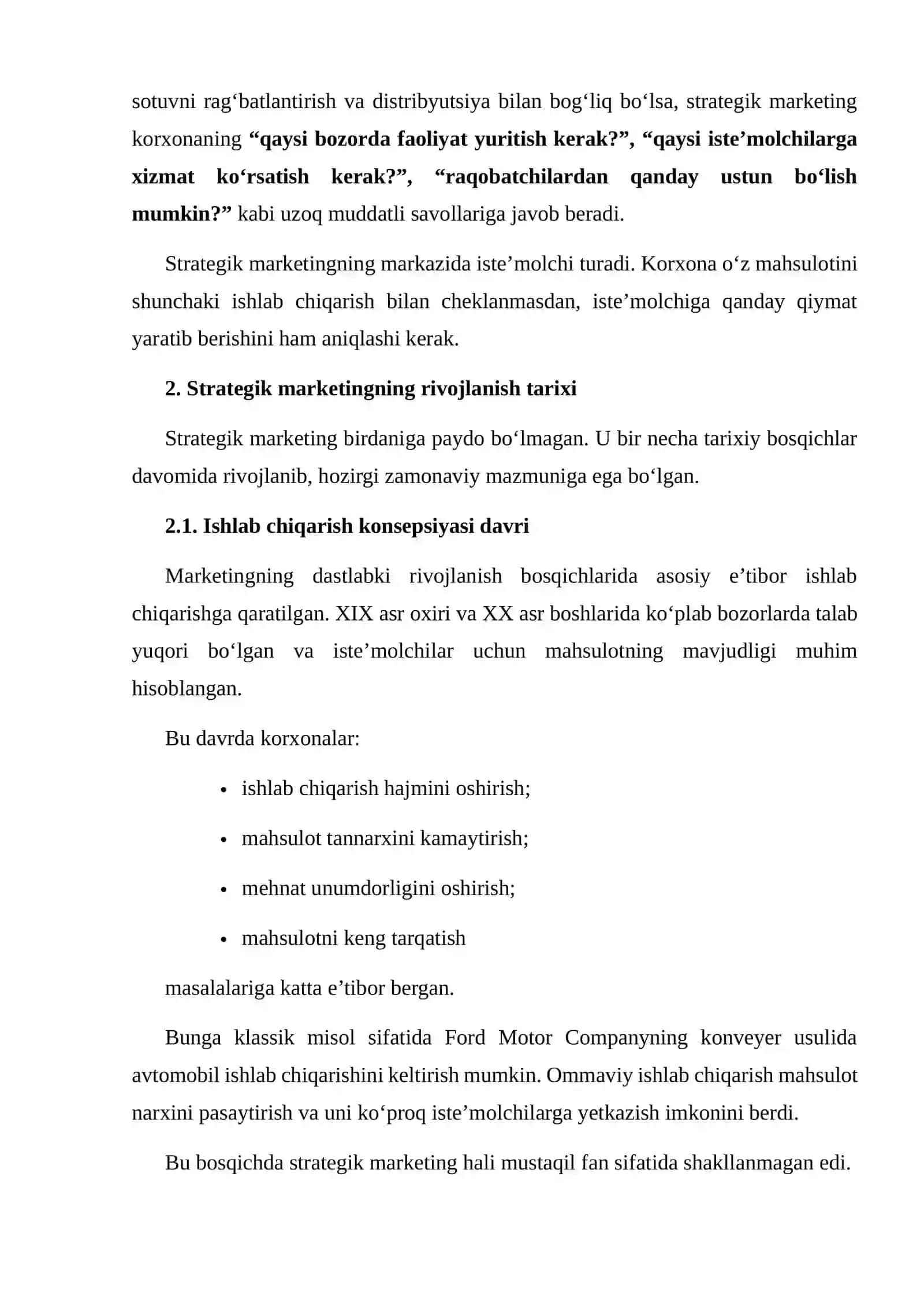 STRATEGIK MARKETINGNING RIVOJLANISH TARIXI VA ASOSIY MAKTABLAR 4