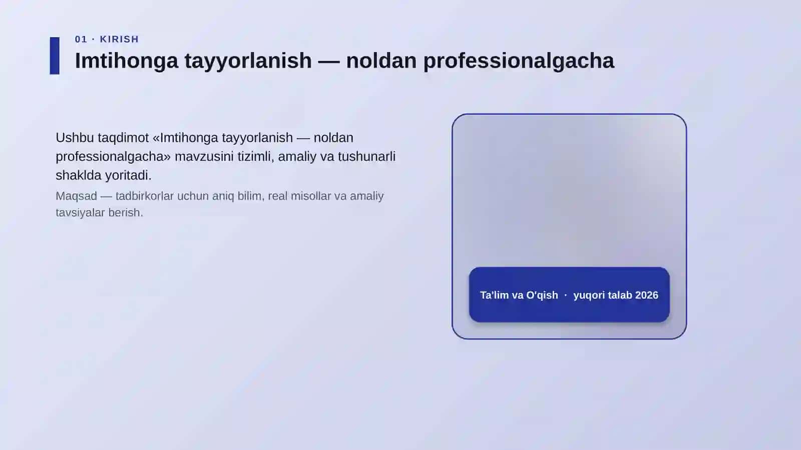 Imtihonga tayyorlanish — noldan professionalgacha 4