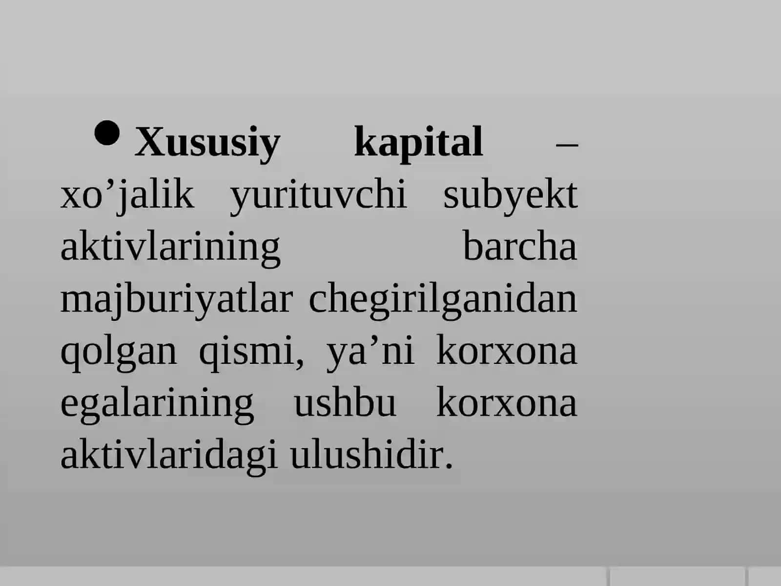 Xususiy Kapital To'g'risidagi Hisobot Audit 4