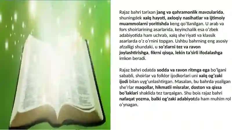RAJAZ BAHRI VAZNLARI 4