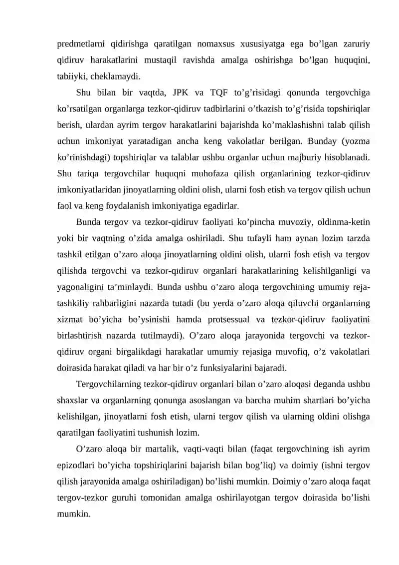 DASTLABKI TERGOV VA SURISHTIRUVNING UMUMIY SHARTLARI 4