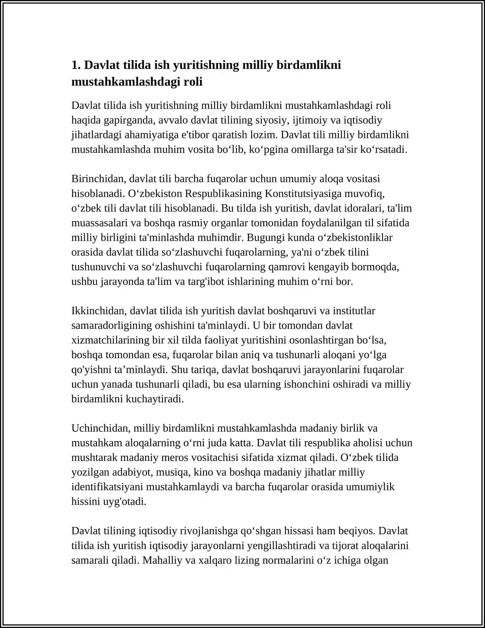 DAVLAT TILIDA ISH YURITISHNI AFZALLIKLARI VA ISTIQBOLLARI 4