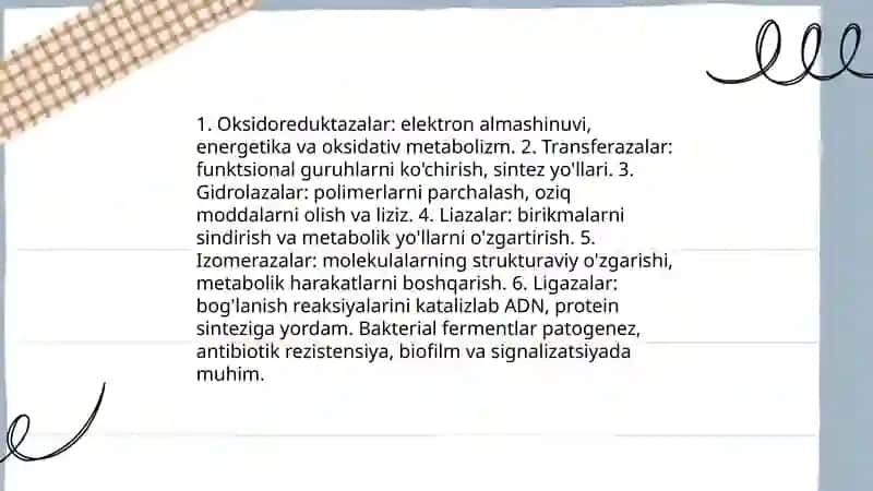 Bakteriyalar fermentlar pigmentlar toksinlari haqida 4